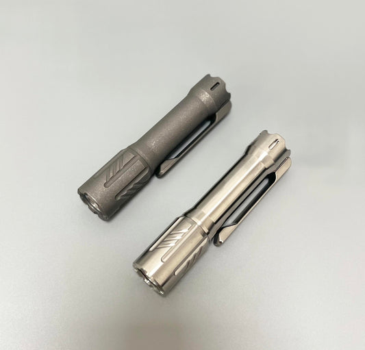 EDOLUC Glow arrow EDC Flashlight Titanium Nichia 519a 4000K R9080/Samsung5000K/XPL6500K with Type-C 14500/AA Battery