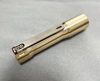 EDOLUC Glow arrow EDC Flashlight Brass Smooth Nichia 519a 4000K R9080/Samsung5000K/XPL6500K with Type-C 14500/AA Battery