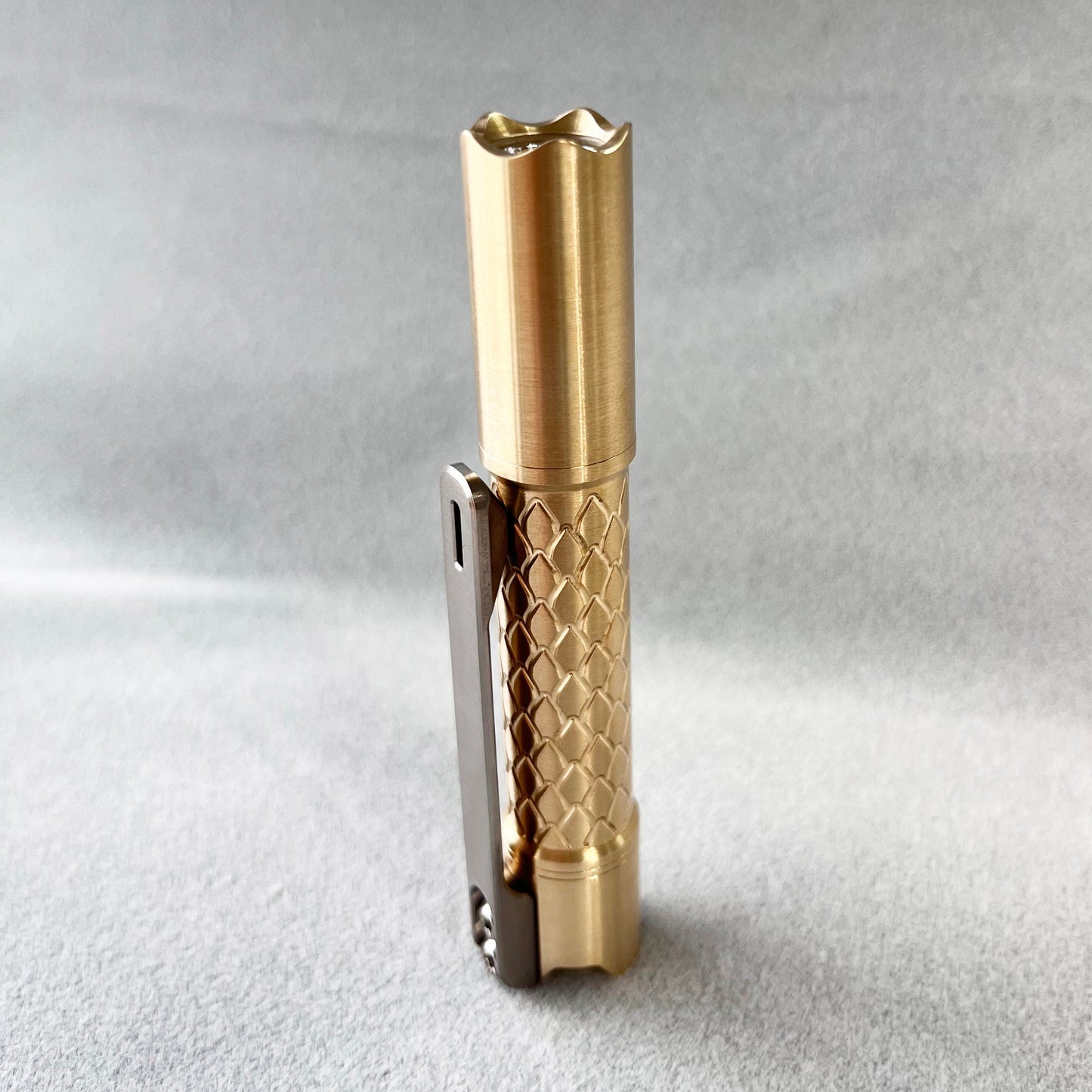 EDOLUC Loong-01 AAA/10440 Brass EDC Flashlight Nichia 519A 4000K/XPL6500K/Samsung5000K LED