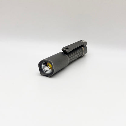 EDOLUC Loong-01 Titanium Stonewashed Mini EDC Flashlight Nichia 519a 4000K R9080 LED AAA/10440