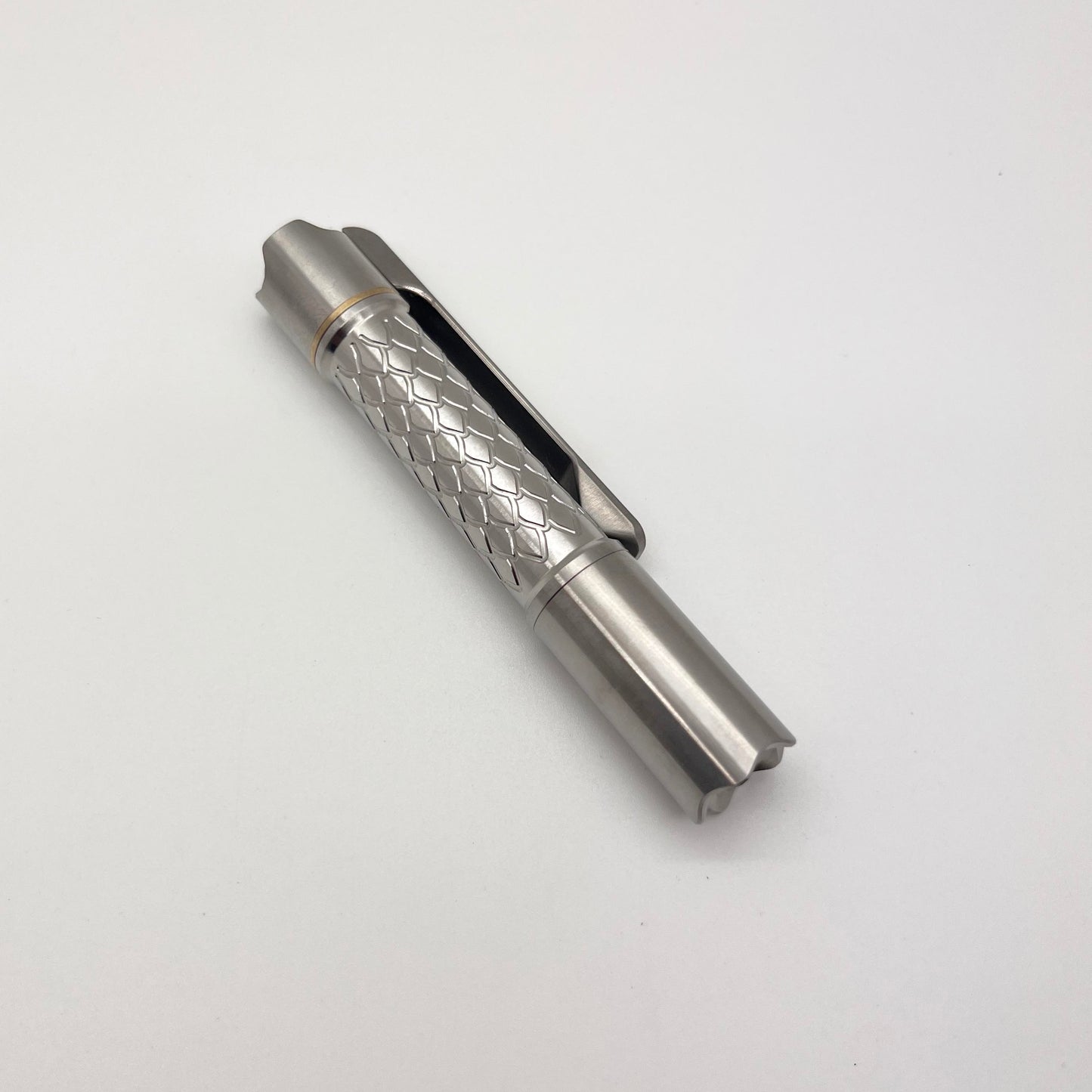 EDOLUC Loong-01 Titanium Raw Mini EDC Flashlight Nichia 519a 4000K R9080 LED AAA/10440