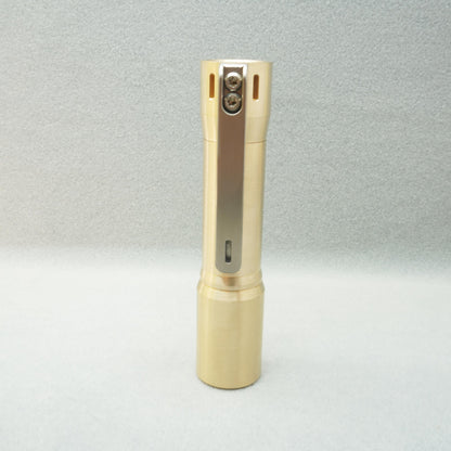 EDOLUC New Glow arrow EDC Flashlight Brass Smooth Nichia 519a 4000K R9080/Samsung5000K/XPL6500K with Type-C 14500/AA Battery